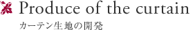 Produce of the curtain カーテン生地の開発