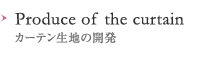 Produce of the curtain カーテン生地の開発